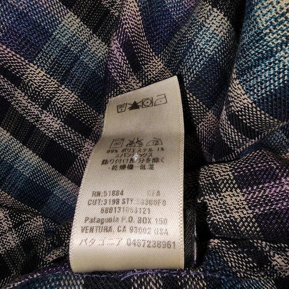 Patagonia Fortuity Flannel Tunic Dress Size 6 Plaid Sleeveless Casual Short - Picture 6 of 6